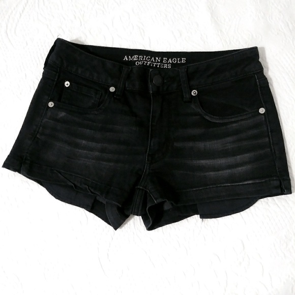 🆕 American Eagle Super Super Stretchy Black Shorts. NWOT - Picture 3 of 7